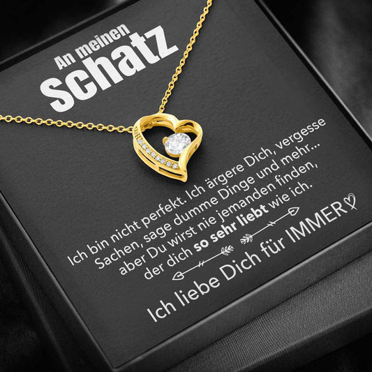 Exklusive Herz-Halskette aus 14k Weißgold – Für meinen wertvollsten Schatz
