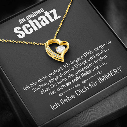 Exklusive Herz-Halskette aus 14k Weißgold – Für meinen wertvollsten Schatz