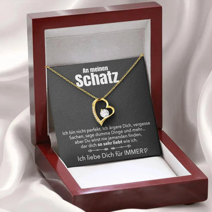 Exklusive Herz-Halskette aus 14k Weißgold – Für meinen wertvollsten Schatz