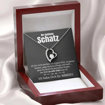 Exklusive Herz-Halskette aus 14k Weißgold – Für meinen wertvollsten Schatz