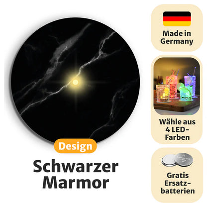 Exklusive LED-Untersetzer – inklusive kostenloser Ersatzbatterien