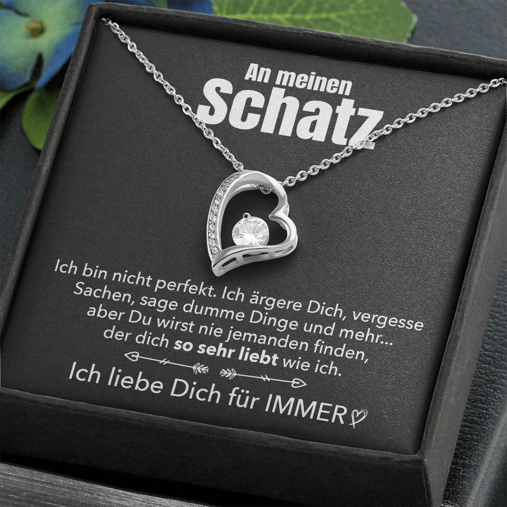 Exklusive Herz-Halskette aus 14k Weißgold – Für meinen wertvollsten Schatz