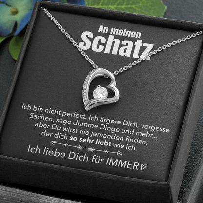 Exklusive Herz-Halskette aus 14k Weißgold – Für meinen wertvollsten Schatz