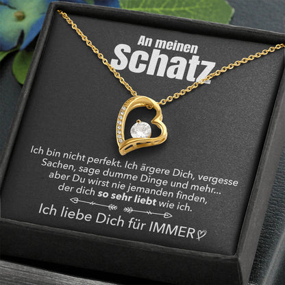 Exklusive Herz-Halskette aus 14k Weißgold – Für meinen wertvollsten Schatz
